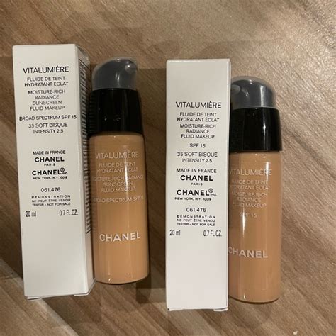 chanel vitalumiere spf15 moisture-rich radiance fluid makeup soft bisque 35